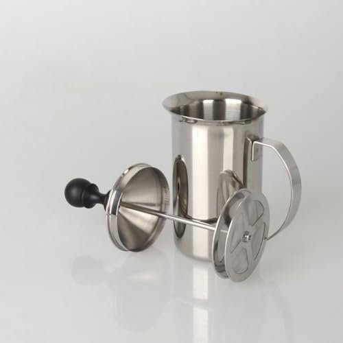 Manual Milk Frother Cup 600ml Stainless Steel Hand Pump - Image 5