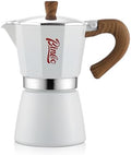Bincoo Espresso Maker Stovetop, Moka Pot 6 Cups, Espresso Pot Classic Italian Coffee Maker,Single Safety Valve (White, 6 Cup) by Bincoo