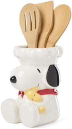 Lenox Chef Snoopy Porcelain Utensil Crock, 4-Piece by Lenox