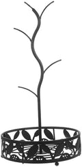 GLEAVI Coffee Mug Holder Tree Stand Black Iron with Storage Tray by GLEAVI