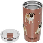 Pug SERENGETI 20 Oz. Stainless Steel, Vacuum Insulated Tumbler with Spill Proof Lid - 3D Print - Insulated Travel mug for Hot or Cold Drinks (Pug Tumbler) - Image 2