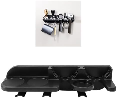 Wall Mounted Coffee Station Organizer, 58mm Portafilter Holder & Tamper Rack, Floating Coffee Bar Shelf for Distributor, Espresso Accessories, Home & Cafe Decor - Image 2