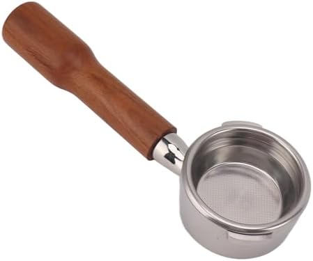 58mm Bottomless Portafilter with 2 Ears Solid Wood Handle Coffee Portafilter For GAGGIA For For Beech Color, Multifunctional Accessory For Home Use (Style 1) - Image 4