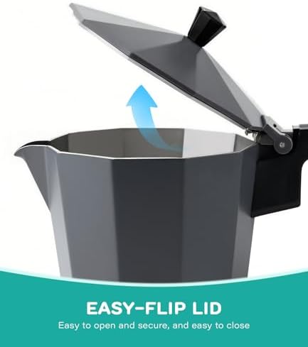 Coffee Gator Moka Pot Aluminum - 6 Cup, 12oz Stovetop Espresso Maker - Image 3