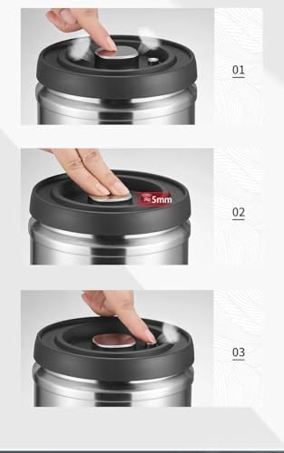 KeKee Coffee Bean Vacuum Sealed Container 750 ML / 1100 ML / 1600 ML Airtight Food Storage Jar Moisture-Proof and Odor-Resistant Ideal for Coffee Tea and Dry Goods Preservation(1600ml) - Image 5