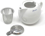 Zero Japan Bee House Round Teapot For One, 24 Oz - Ceramic Tea Pot with Stainless Steel Lid and Infuser, Smooth-Pour Spout, Diswasher and Microwave Safe Tea Pots (White) - Image 5