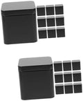 Healifty 2sets Tinplate Loose Tea Canister Airtight Tea Box Organizer Storage Box for Leaves Beans Candy 10pcs*2 by Healifty