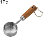 1/4/8Pcs Stainless Steel Measuring Cup Spoon Set with Wooden Handle - Image 2