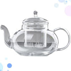 NUOBESTY 800ml Borosilicate Glass Teapot with Built-in Fine Mesh Strainer, Heat Resistant Steaming Tea Pot for Loose Leaf Brewing, Sturdy High Temperature Boiled Tea Kettle for Home - Image 5