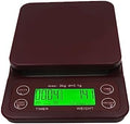 High Precision LCD Electronic Scales 3kg/0.1g 5kg/0.1g Drip Coffee Scale with Timer Portable Electronic Digital Kitchen Scale(Brown 3kg 0.1g) by Unknown