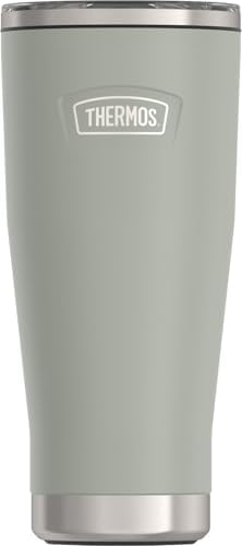 THERMOS ICON SERIES, Stainless Steel Tumbler with Slide Lock, 18 Ounce, River Rock by Thermos