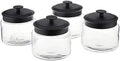 Anchor Hocking Montana Glass Jars with Fresh Sealed Lids, Black Metal, 48 oz (Set of 4) - by AnchorHocking