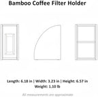 Kitchen Counter Coffee Station Organizer, Bamboo Filter Holder Box for Standard Cone or Basket Papers, Natural Wood Finish - Image 7