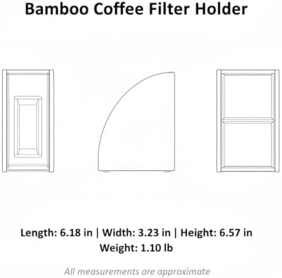 Coffee Filter Storage Box, Natural Bamboo Wood Holder for Cone or Basket Filters, Compact Kitchen Counter Organizer - Image 7