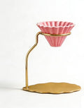 Ceramic Coffee Dripper, Origami Style Pour Over Dripper for 1-2 Cup, Reusable Coffee Filter Cone Compatible with V60 & Cake Filters, Pink Coffee Dripper for Home Barista & Kitchen (Pink) by CDHZYQ