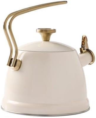 2-Quart Cream Stainless Steel Whistling Stovetop Tea Kettle - Image 4