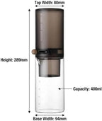 Cold Brew Coffee Maker, Japanese Ice Drip Tower, 400ml Borosilicate Glass - Image 7