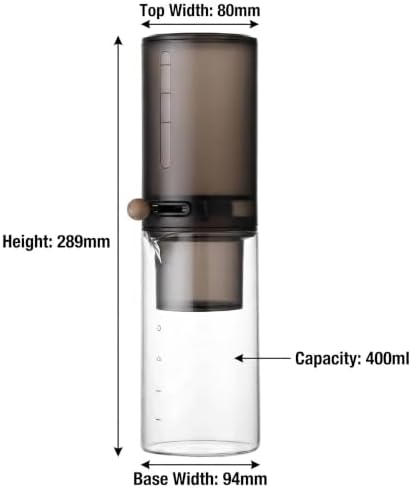 Cold Brew Coffee Maker, Japanese Ice Drip Tower, 400ml Borosilicate Glass - Image 7
