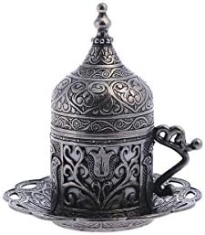 Alisveristime Lale Turkish Coffee Set with 6 Cups and Tray (Black) - Image 6