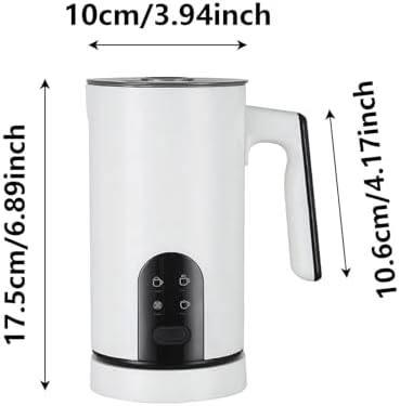 4-in-1 Electric Automatic Milk Frother, Milk Steamer & Foamer 11.8oz/350ml, Hot and Cold Foam Maker and Milk Warmer for Latte, Cappuccino, Matcha, Hot Chocolate (Black) - Image 4