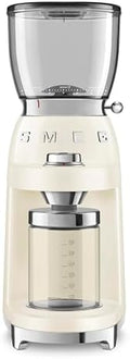 SMEG CGF11 Retro-Style Coffee Grinder – Burr Mill with 30 Grind Settings, Stainless Steel Conical Burrs, Removable Hopper – Precision Countertop Grinder for Espresso, Drip, French Press-Cream by Unknown