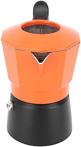 2 Valve Aluminium Alloy Moka Pot, Stovetop Coffee Pot, Classic Italian Coffee Maker, Heat Resistant Moka Pot, Heat Insulation Coffee Maker Pot for Office Home (300ml 6 Cups) - Image 7