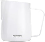 Normcore Milk Pitcher with Sharp Spout - Espresso Steaming Pitcher - Milk Frothing Jug - Espresso Barista Tool - Non-stick coating White - 20.3 oz (600 ml) - Image 6
