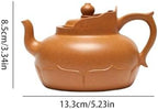 Tea Kettle Creative Handmade Purple Sand Pot Monk Hat Teapot Household Kung Fu Tea Set Collection Ceramic Tea Infuser - Image 2