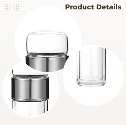 Tea Infuser Bottle, Double Wall Glass Travel Mug with 304 Stainless Steel Infuser, Loose Leaf Tea Strainer Cup, Glass Water Tea Tumbler for Home Office and Travel, Silver, 16.9 oz - Image 6