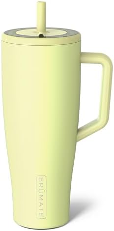 BrüMate Era 40 oz Tumbler with Handle & Straw | 100% Leakproof Insulated Water Bottle Tumbler with Lid & Flexible SoftSip Straw | Made of Stainless Steel | Cup Holder Friendly | 40oz (Prickly Pear) by Br%C3%BCMate