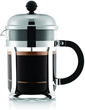Bodum Chambord French Press Coffee Maker with BPA-Free Tritan Plastic Shatterproof Carafe, 17 Ounce, Chrome by Bodum