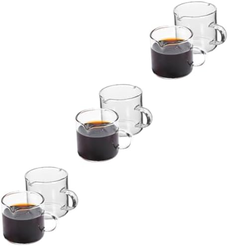 Cabilock 6pcs Cute Coffee Mugs Simple Espresso Cups Small Pitchers Heat-resistant and Easy to Pour by cabilock