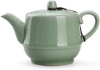 Ceramic Teapot with Infuser for Tea Coffee Milk as Gift Pink Cyan - Image 3
