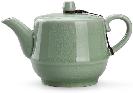 Ceramic Teapot with Infuser for Tea Coffee Milk as Gift Pink Cyan - Image 3