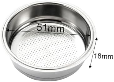 51mm Stainless Steel Coffee Filter Basket 1/2/4 Cup Espresso Dripper Portafilter Maker Strainer Puck Screen(51MM 1 Cup) - Image 3