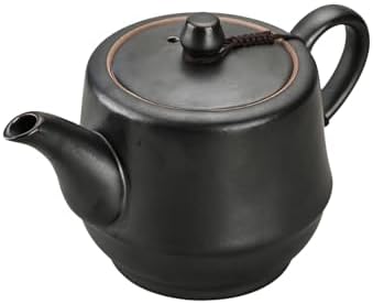 Rural Style Ceramic Teapot with Stainless Steel Infuser 16 OZ Black - Image 4