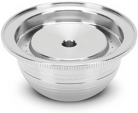 Stainless Steel Refillable Coffee Capsule, Reusable Pod for VertuoPlus to Reduce Waste, Complete Kit with Brush, Spoon and Rubber Rings (230ML) by Unknown