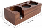 Walnut Coffee Tamping Station, 51mm 53mm Portafilter Organizer - Image 2