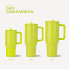 HydroJug Traveler 32oz, Insulated Tumbler with Handle & Straw, Lemon Lime - Image 5