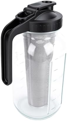 banapoy Cold Brew Coffee Maker Pitcher, 64oz Glass Carafe with Fine Filter - Image 2