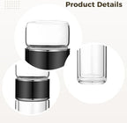 Tea Infuser Bottle, Double Wall Glass Travel Mug with Loose Leaf Tea Strainer, Glass Water Tea Tumbler for Homes, Offices, Schools, Black, 11.8 oz - Image 3