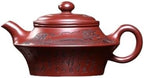 Tea Kettle Home Traditional Clay Carved Lettering Purple Sand Pot Office Teapot Ceramic Tea Infuser by Unknown