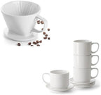 DOWAN 12OZ Coffee Cups and Pour Over Coffee Maker by DOWAN