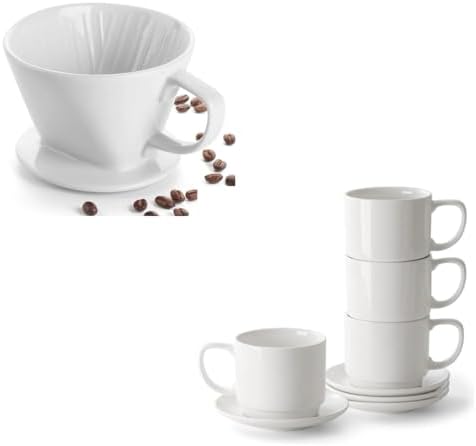 DOWAN 12OZ Coffee Cups and Pour Over Coffee Maker by DOWAN