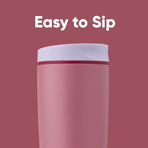 Owala SmoothSip Slider Insulated Stainless Steel Coffee Tumbler, Reusable Iced Coffee Cup, Hot Coffee Travel Mug, BPA Free 20 oz, Purple/Pink (Crochet Queen) (Pack of 8) - Image 2