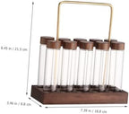 Glass Coffee Bean Storage Tube with Wood Stand - Image 6