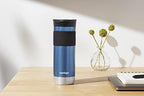 Contigo SNAPSEAL Insulated Stainless Steel Travel Mug with Grip. Blue Corn Transparent Satin & Midnight Berry, 20 oz (Pack of 8) - Image 4