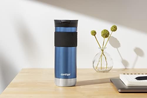 Contigo SNAPSEAL Insulated Stainless Steel Travel Mug with Grip. Blue Corn Transparent Satin & Midnight Berry, 20 oz (Pack of 8) - Image 4