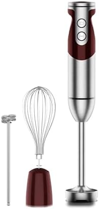 MEGAWISE Immersion Blender, 3-in-1 Hand Blender with Whisk & Milk Frother by MEGAWISE