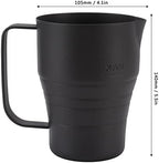 32oz Milk Frothing Pitcher, Stainless Steel Espresso Steaming Pitcher, Milk Frother Cup with Tapered Spout, Espresso Machine Accessories Thicken Coffee Milk Latte Art Jug Cup for Home, Coffee Shop - Image 2